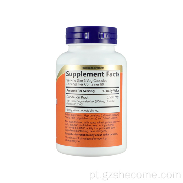 O suplemento de raiz de dente de leão suporta a função hepática saudável